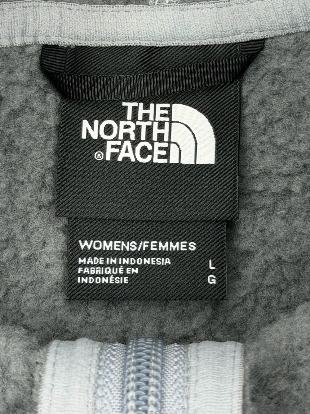 The North Face Women's Sweater Fleece Full Zip Jacket Gray Heather Large NWT - Picture 6 of 13